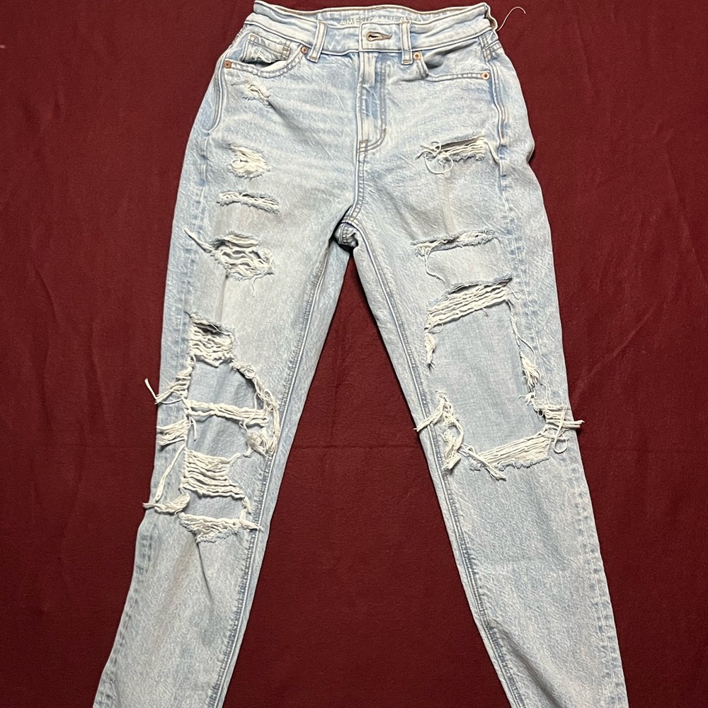 Ripped mom jeans